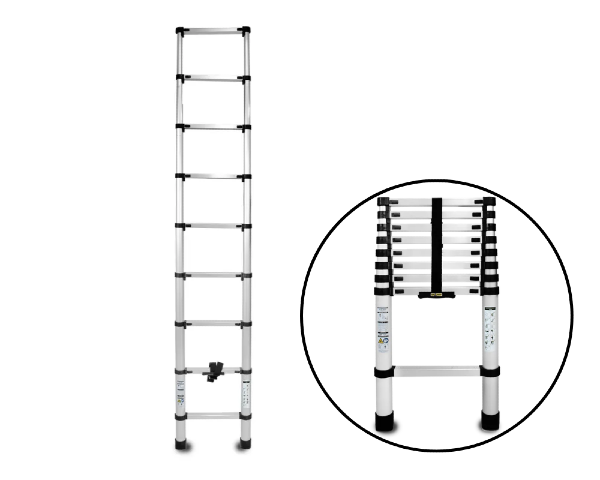 Drabina aluminiowa teleskopowa 260 cm 9 szczebli