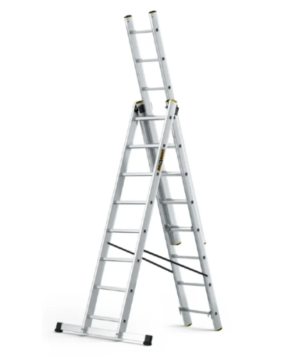 Drabina aluminium 3-elementowa 3 x 8 szczebli wielofunkcyjna