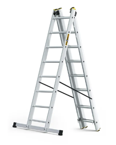 Drabina aluminiowa 3-funkcyjna Drabest 3 x 8 szczebli, ustawienie A