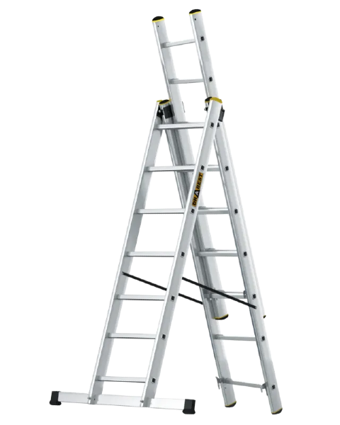Drabina aluminium 3-elementowa 3 x 7 szczebli wielofunkcyjna