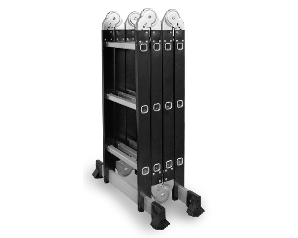 Złożona drabina przegubowa aluminiowo stalowa