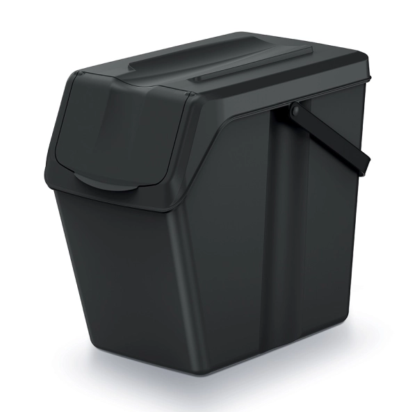 Pojemnik na śmieci 25L czarny Sortibox ISWB25_S411 Keden