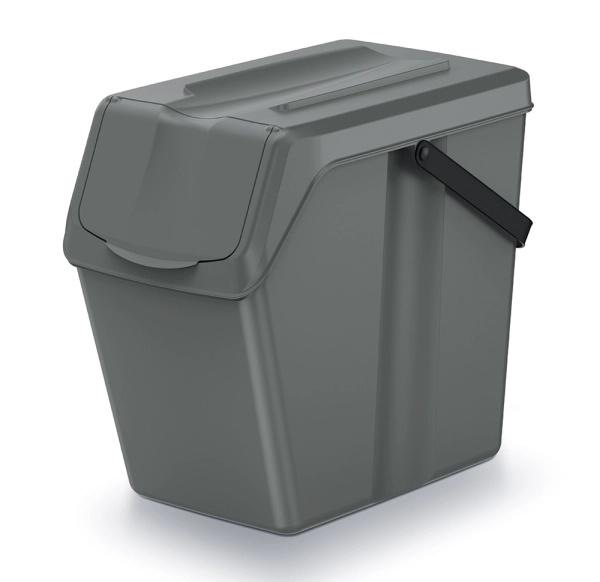 Kosz na śmieci 25L szary kamienny Sortibox ISWB25_405U Keden
