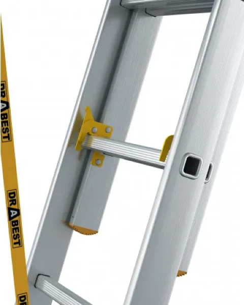 Drabina 3-elementowa 3x7 stopni profesjonalna 150 kg - detal blokada