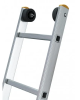 Drabina 3-elementowa 3x7 stopni profesjonalna 150 kg - detal kółka zabezpieczające elewację
