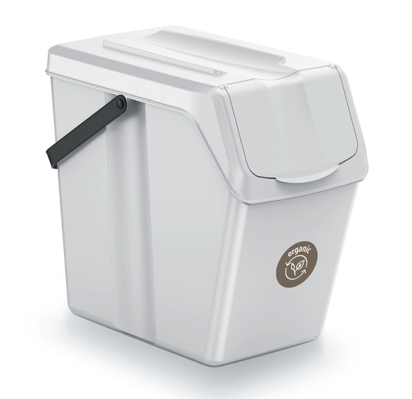 Kosz na śmieci Sortibox z naklejką brązową - organiczne