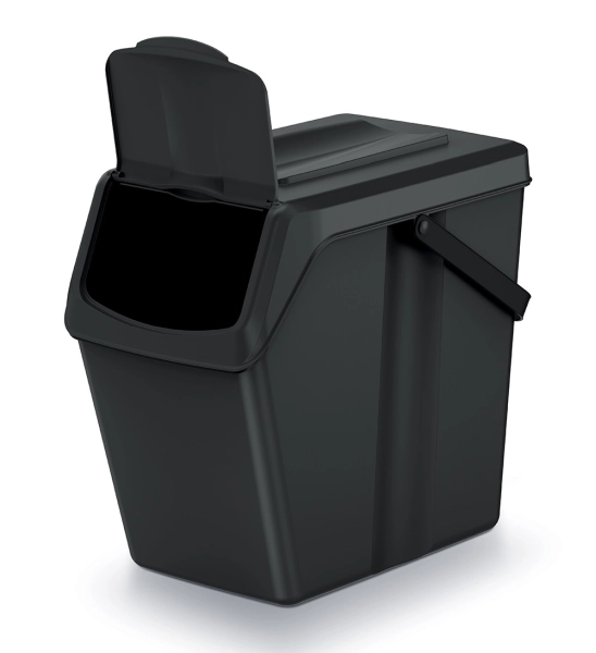 Kosz na śmieci czarny 25 L Sortibox ISWB25_S411 Keden