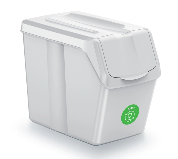 Pojemnik na śmieci Sortibox ISWB20_427C z naklejką zieloną - szkło