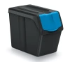 Kosz na śmieci 20L Sortibox czarny z niebieską klapką - papier