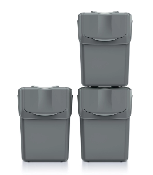 Zestaw do segregacji śmieci - kosze Sortibox ISWB20S3_405U - widok z frontu