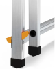 Drabina aluminiowa 4-stopniowa z półką 150 kg Drabest - detal nóżki antypoślizgowe