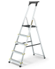 Drabina aluminiowa 5-stopniowa z półką 150 kg Drabest