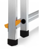 Drabina aluminiowa 7-stopniowa z półką 150 kg Drabest - detal nóżki antypoślizgowe
