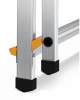 Drabina aluminiowa 8-stopniowa z półką 150 kg Drabest - detal nóżki antypoślizgowe