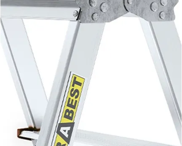 Drabina aluminiowa 4 stopniowa dwustronna 125 kg Drabest - detal profil