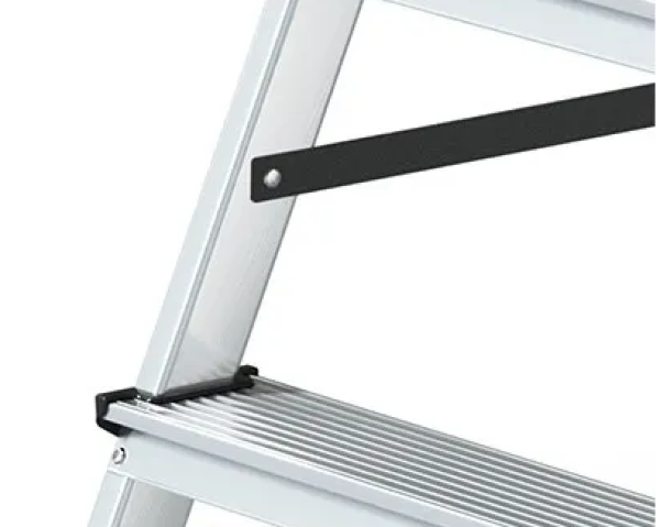 Drabina aluminiowa 4 stopniowa dwustronna 125 kg Drabest - detal stopień