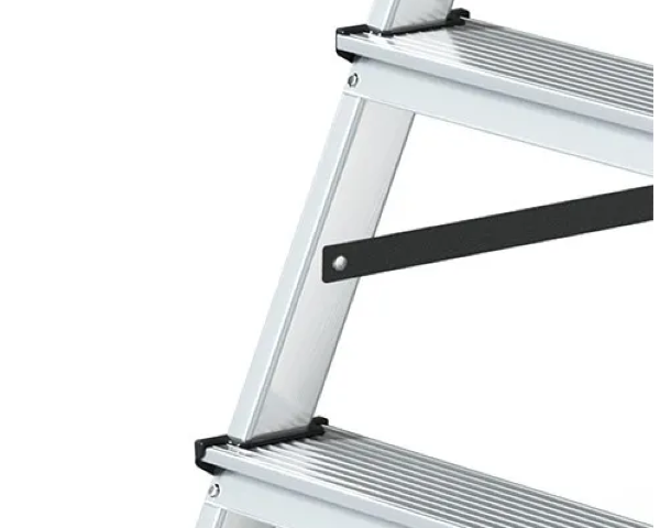 Drabina aluminiowa 6 stopniowa dwustronna 125 kg Drabest - detal stopień