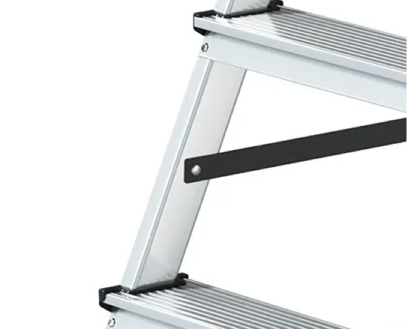 Drabina aluminiowa 7 stopniowa dwustronna 125 kg Drabest - detal stopień