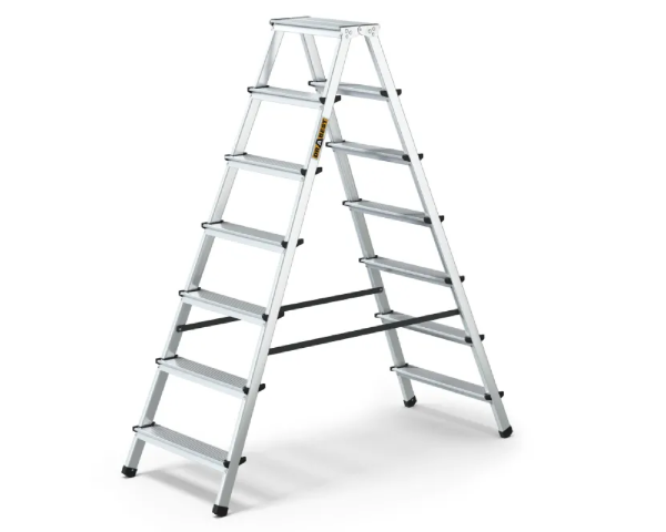 Dwustronna drabina aluminiowa 7 stopni 125 kg Drabest