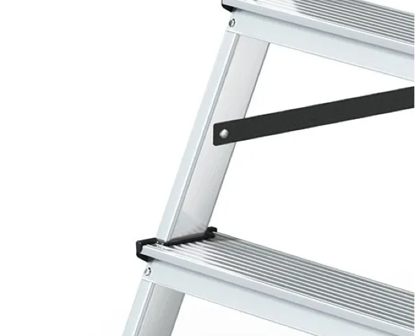 Drabina aluminiowa 8 stopniowa dwustronna 125 kg Drabest - detal stopień