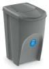 Kosz na śmieci Sortibox 35L ciemnoszary z niebieską naklejką