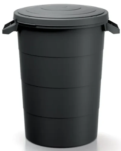 Kosz na śmieci czarny 80 litrów Smooth IDSM80U-S411