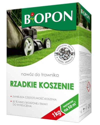 Skuteczny nawóz do trawy Rzadkie Koszenie Bopon, karton 1 kg
