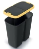 Kosz na śmieci Compacta Q Duo czarny żółty 45 litrów - prezentacja komory