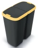 Kosz na śmieci Compacta Q Duo czarny żółty 45 litrów