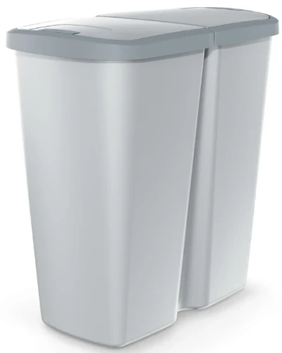 Kosz na śmieci Compacta Q Duo szary 45 litrów