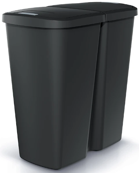 Kosz na śmieci Compacta Q Duo czarny 50 litrów