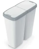 Kosz na śmieci zamykany Compacta Q Duo jasnoszary 50 litrów