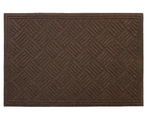 wycieraczka pod drzwi brązowa 90 x 60 cm Heavy Duty detal