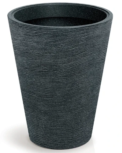 Donica wysoka 48 cm czarna Tubra Round Midl