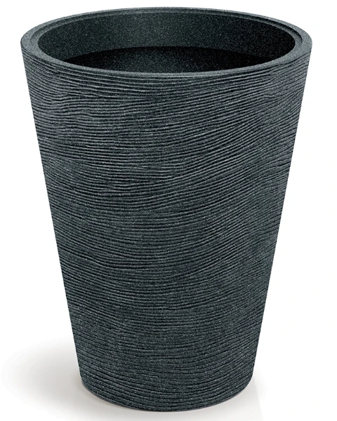 Donica wysoka 48 cm czarna Tubra Round Midl