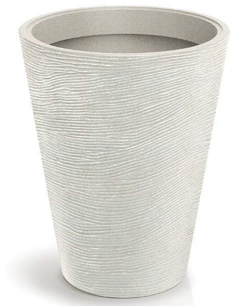 Donica wysoka 48 cm kremowa Tubra Round Midl.webp