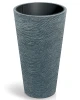 Donica wysoka Tubra Round Slim 100 cm wysokości szara