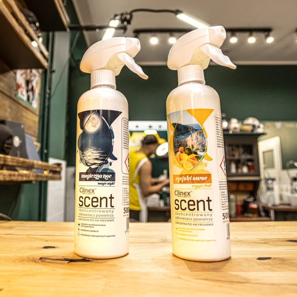 Spraye zapachowe odświeżacze powietrza 500 ml Clinex Scent - różne zapachy