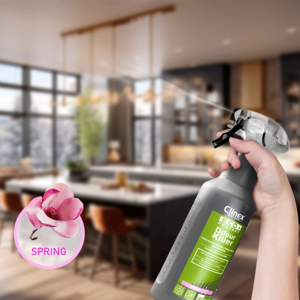 Preparat do neutralizacji zapachów wiosenny Spring 1 litr Eco+ Protect Odour Killer Clinex 77-350 - aranżacja