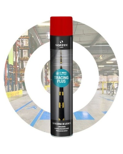 Spray do malowania linii Soppec Tracing Plus , Profesjonalna farba przemysłowa w puszce o pojemności 750 ml.