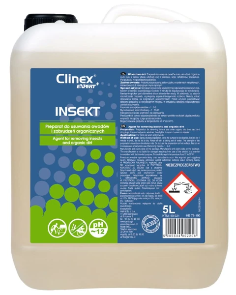 Piana do zmywania owadów z auta 5 litrów Insekt Clinex Expert 