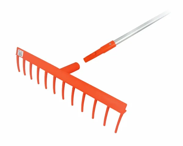 grabie do trawy 42 cm Klik  prezentacja z trzonkiem aluminiowym KLIK