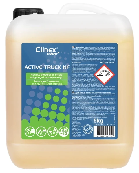 Pianowy preparat do mycia wstępnego i bezdotykowego samochodów ciężarowych i osobowych 5 kg Active Truck Clinex Expert