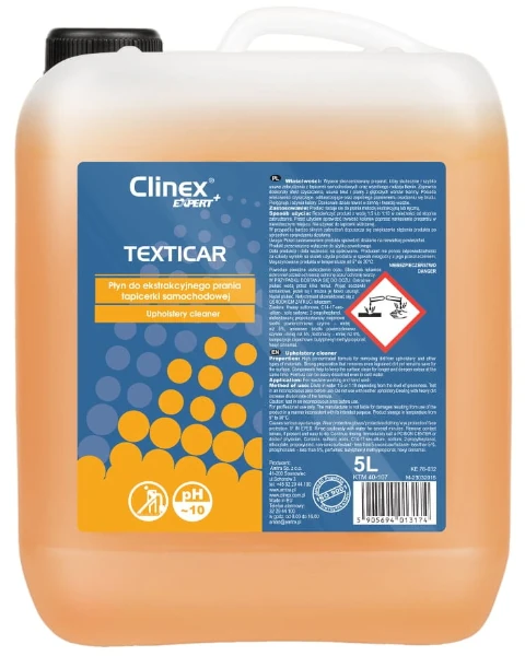 Płyn do prania tapicerki samochodowej 5 litrów Texticar Clinex Expert