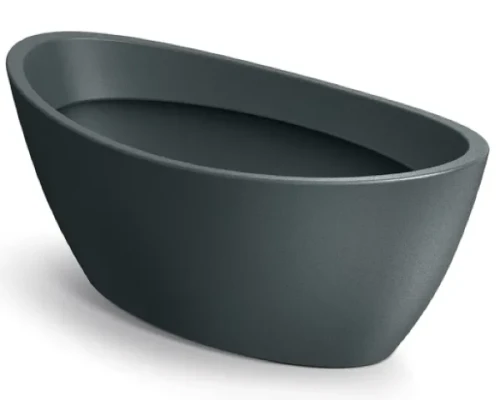 Doniczka owalna dekoracyjna łódka grafit 40 x 20 cm Aria Oval