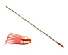 Grabie do liści 13 cm pomarańczowe + trzonek drewniany KLIK.webp
