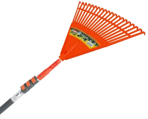 Grabie do liści 48 cm pomarańczowe + trzonek regulowany KLIK Ramp