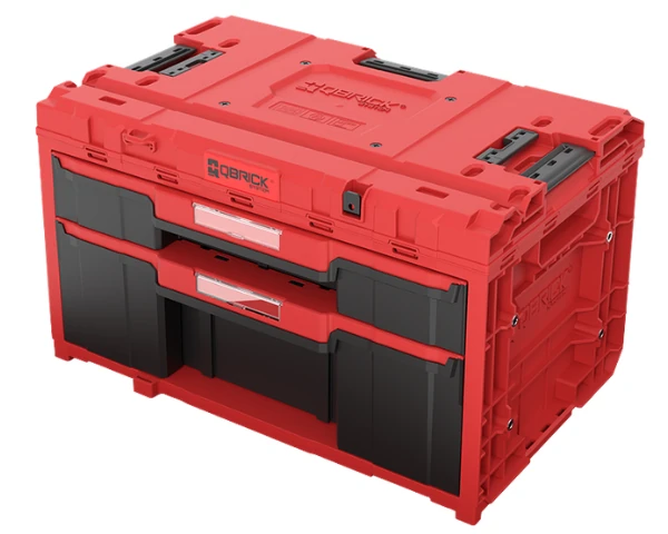 Skrzynia narzędziowa z szufladami Qbrick One Drawer 2 Plus Toolbox 2.0 RED przód