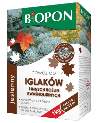 jesienny  nawóz do iglaków i roślin kwaśnolubnych 1kg BOPON 1078
