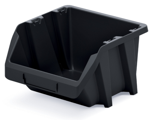 Czarna kuweta warsztatowa średnia 272x198x133 mm Bineer Short